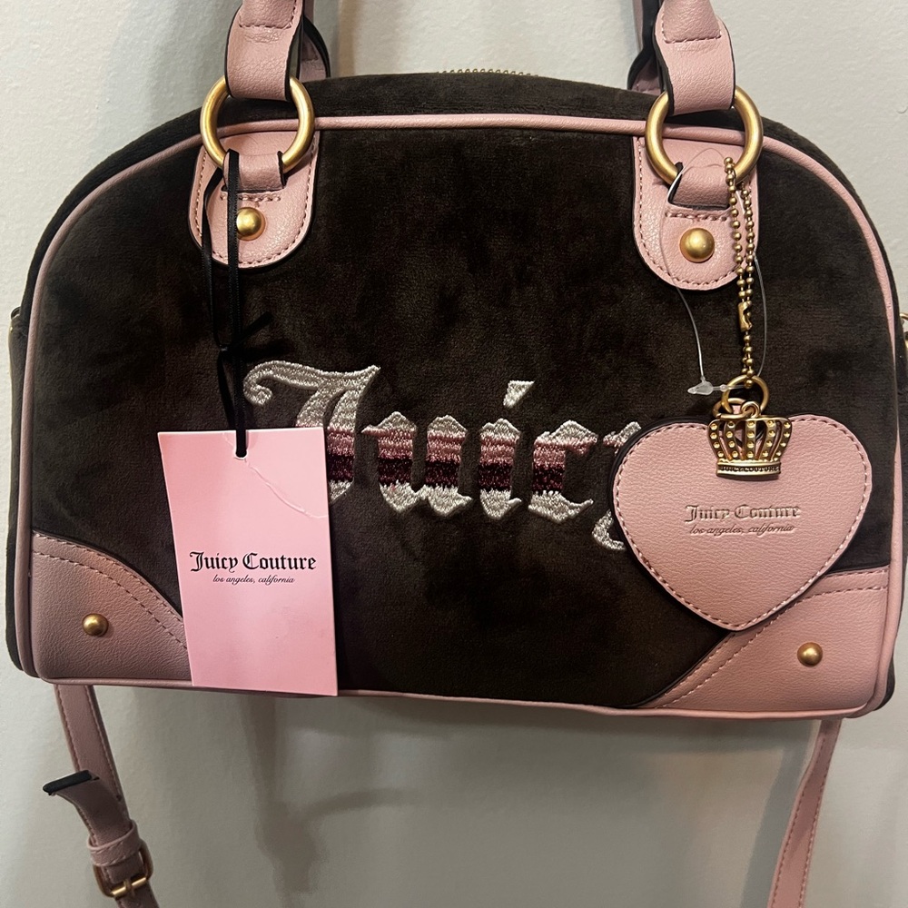 Juicy Couture Pink and Brown Women's Bag